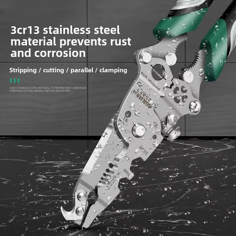 Multi Functional Foldable Electrician Specific Wire Cutting Pliers, Wiring and Pulling Pliers, Wire Splitting and Pressing Plier