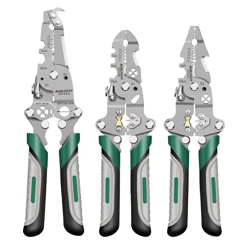 Multi Functional Foldable Electrician Specific Wire Cutting Pliers, Wiring and Pulling Pliers, Wire Splitting and Pressing Plier