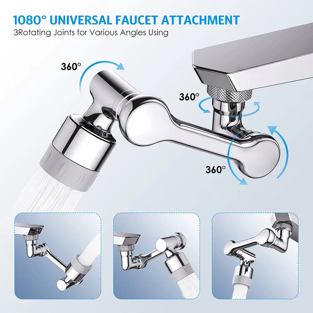 Mechanical Arm Faucet Universal Mechanical Arm Water Nozzle Rotating Basin Basin Multifunctional Rocker Arm Extension Splash Pro